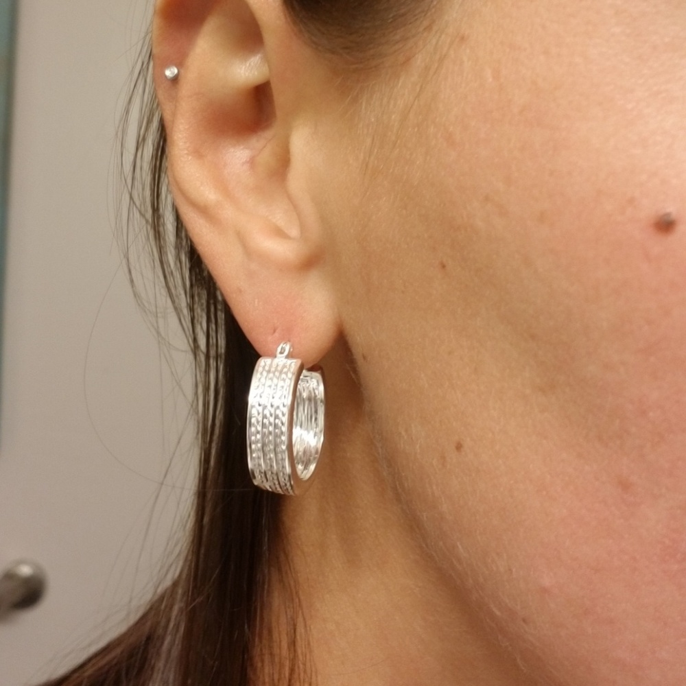 Silver hoops